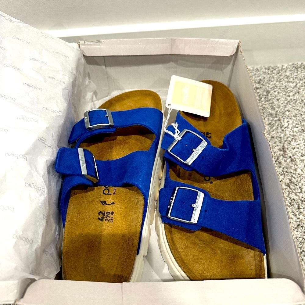 NWT Birkenstock Papillio Chunky Arizona Ultra Blue - Size 42 - Picture 5 of 5
